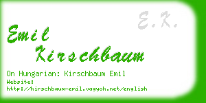 emil kirschbaum business card